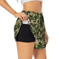 thumbnail image 2 of Haiem Camouflag Women's 2 in 1 Running Shorts - Lightweight Athletic Workout Gym Yoga Breathable Sports Shorts Liner with Phone Pockets-Medium, 2 of 9
