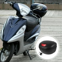HEANUJJ Hard Motorcycle Trunk Plastic Black Motorcycle Supply Sleek Design 1Pack