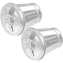 ibasenice 2Pcs Galvanized Iron Trash Bucket with Lid Small Metal Garbage Bin for Desk Use