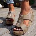 thumbnail image 4 of Domuza Orthopedic Sandals for Women Slip on Non Slip Arch Support Summer Flat Sandals Breathable Hiking Shoes 2026 New Comfort Orthopedic Shoes Khaki 6.5（EU-37）, 4 of 6