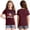 Wine, variant on YOUYEDIAN Independence Day Girls T Shirts 4th Of July Patriotic Crewneck Tshirt Freedom Short Sleeve Tops (White, 13-14 Years)