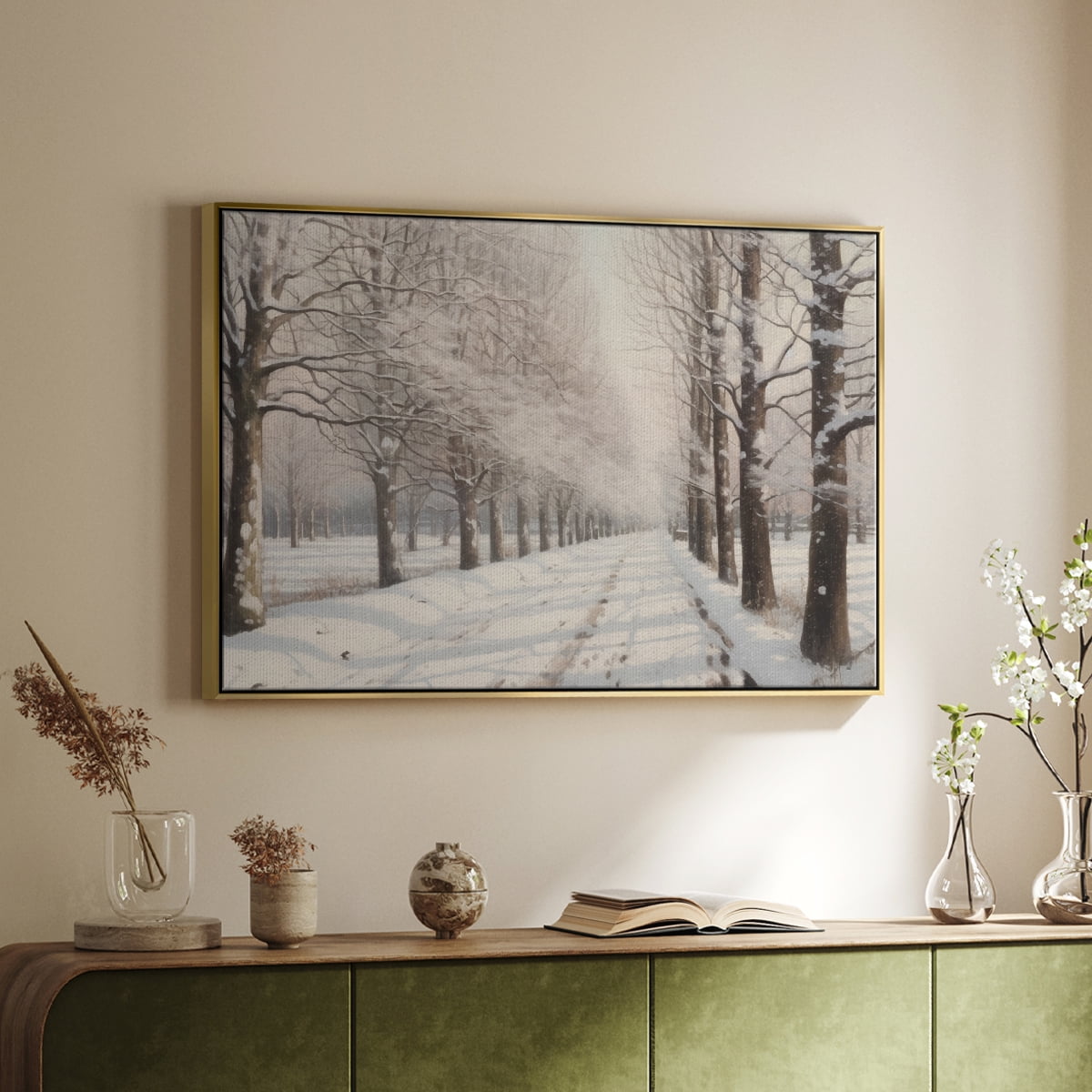 Vintage Landscape-XIII By Wexford Home Framed in Gold Wood Gallery Wrapped Canvas 27 in. x 41 in.