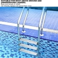 thumbnail image 1 of 1 Pack Stainless Steel Pool Ladder Step Easy Install For Ground Ladders Use, 1 of 5