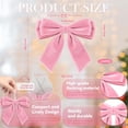 thumbnail image 3 of 24Pcs 5.9 * 5.9in Velvet Bows for Christmas Tree, Bows with Twist Tie, Bulk Red Velvet Ornaments for Wreath Garland Gift Wrapping, Wedding Champagne Parties Christmas Decorations(Pink), 3 of 13