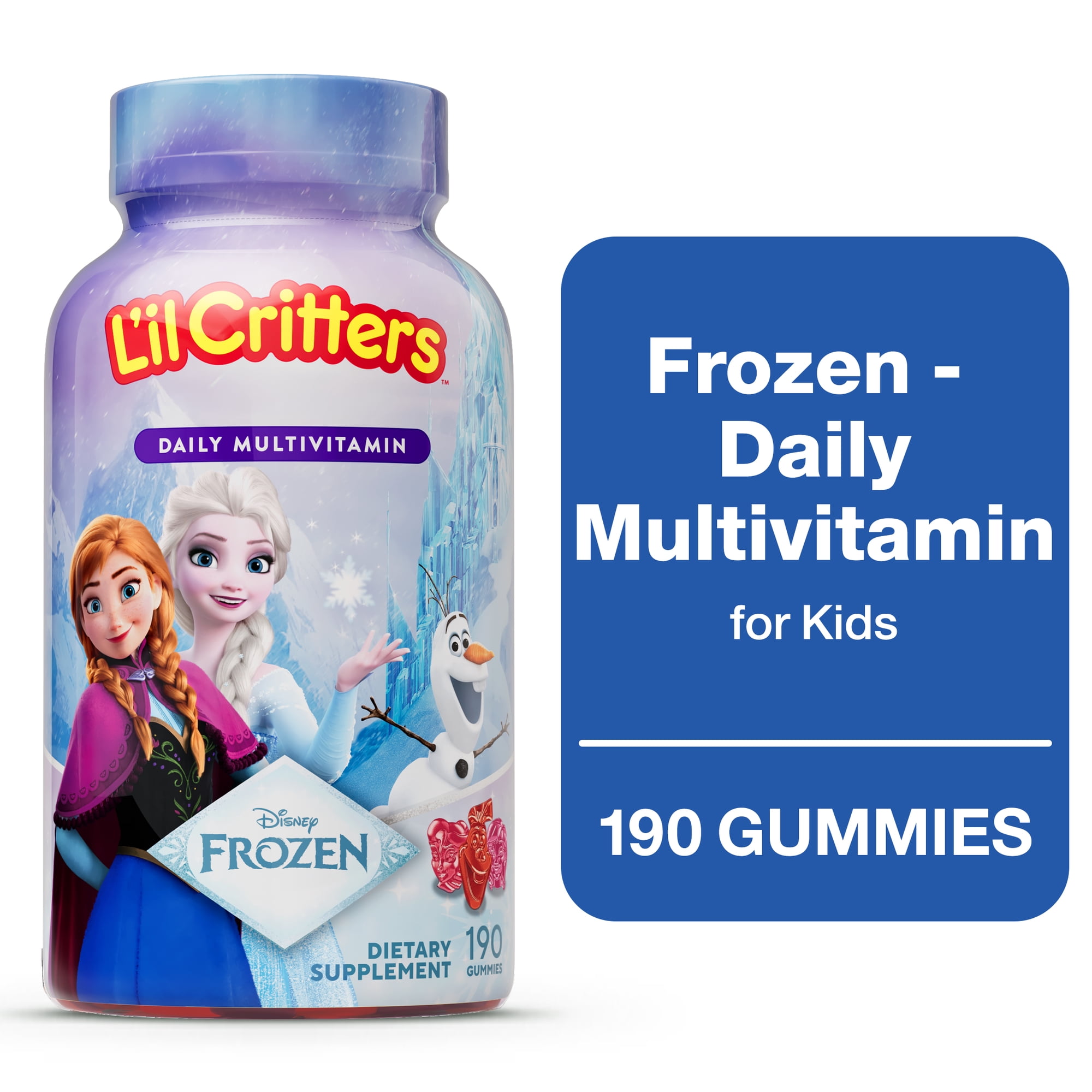 L'il Critters Frozen Daily Kids Multivitamin for Ages 2+ with 11 Essential Nutrients Support Immune & Growth