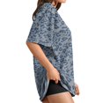 thumbnail image 4 of Leopard Print Shirts For Women Crew Neck Short Sleeve Oversized Tshirts Womens Casual Athletic Loose Fit Trendy Tee For Workout & Daily Wear, 4 of 4