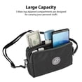 thumbnail image 2 of Three Layer Zipper Purse Waterproof Nylon Wallet Handbag Cell Phone Pouch Coin Purse Wristlet Compatible with iPhone 11 Pro Max XR XS X 8P Galaxy S10 S9 S8 Note 10 9 8 More, 2 of 9