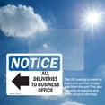 thumbnail image 6 of (2 Pack) All Deliveries To Business Office Sign With Symbol OSHA Notice Sign 7 Inch X 5 Inch Vinyl Label Decal Sticker Weather Resistant, UV Protected for Workplace, Business, and, 6 of 7