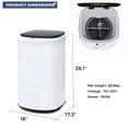 thumbnail image 4 of Advwin 1.07 Cu.ft Portable Washing Machine, 7.7 lbs Automatic Compact Washer & Spin Dryer Combo with 8 Programs, Small Laundry Machine for Apartment, Dorm, RV, White, 4 of 10