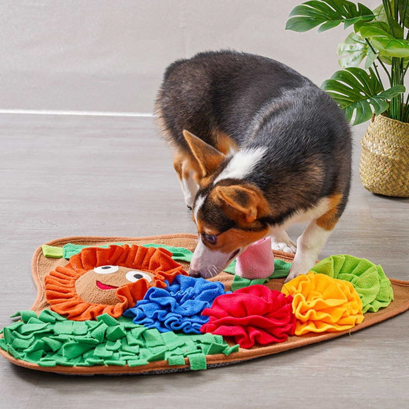 Snuffle Mat Interactive Feed Game Dog Puzzle Toys Pet Foraging Mat Easy to Fill