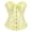 Yellow, variant on Women's Lace Up Corset Boned Floral Overbust Lingerie Bustier Bodyshaper Top Corset Tops for Women Bustier Shapewear Lingerie Lace Waist Push Up Bodysuit Overbust Boned Corset, Blue L