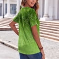 thumbnail image 4 of Tnhcen Chemises d'Été Vintage à Imprimé pour Femmes - Coupe Ample Basique Décontractée / Grande Taille P-2TG / Style Rétro pour Femmes, 4 of 8