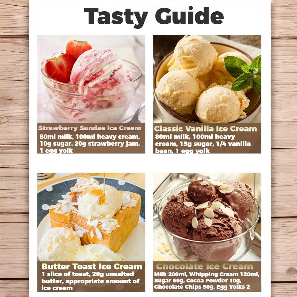 2026 New Small Home Mini Ice Cream Maker, Personal ice cream maker mini, DIY Makes Single Serving of Gelato, Frozen Yogurt with Pre-Freezer Bowl, Easy One-Touch Dessert Maker for Families