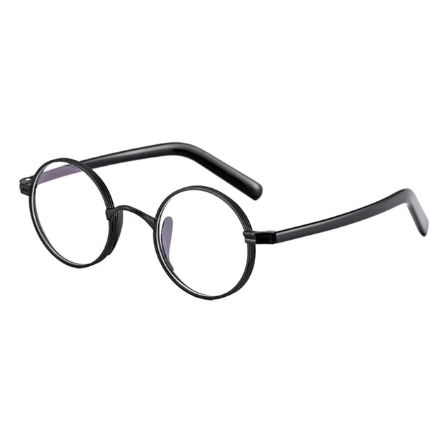 Monturas de gafas Marco de gafas de aleación de titanio de gran tamaño, ovalado, con borde completo clásico Estilo A Yuyangstore Marcos de anteojos