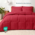 thumbnail image 3 of Bare Home 7-Piece Bed-in-a-Bag - Full XL, Red with Red Sheet Set, 3 of 10