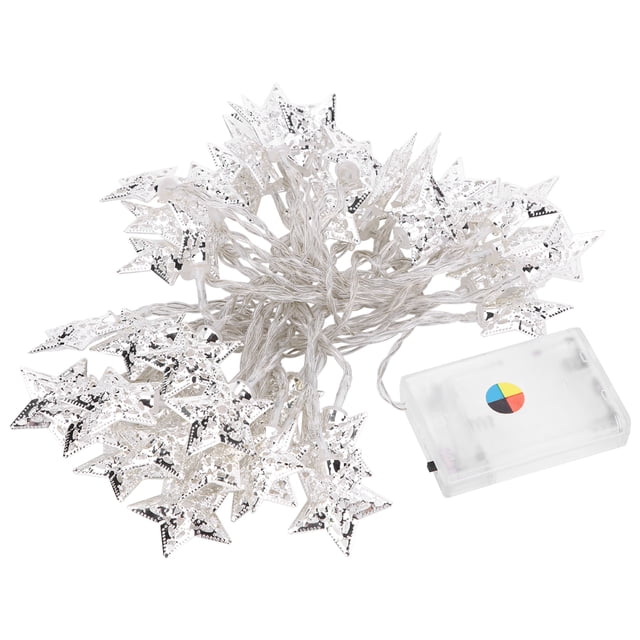 5m 40 LED Star Fairy String Light para dormitorio césped paisaje jardín hogar vacaciones blanco cálido