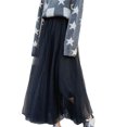 thumbnail image 3 of Michellecmm  Women's Solid Color Long Skirts Layered Tulle Elastic Waist Skirts, 3 of 9