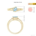 thumbnail image 5 of ANGARA Natural Aquamarine and Diamond Split Shank Ring in 14K Yellow Gold for Women (Size-7x5mm) | March Birthstone, Birthday, Anniversary, Jewelry Gift for Women | Natural Aquamarine Ring, 5 of 10