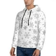 thumbnail image 3 of Lsque Snowflake Minimalist Pattern Casual Men's Hoodie,Hooded Sweatshirt with Kangaroo Pocket,Pullover Hoodie-Medium, 3 of 7