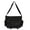 Black, variant on Teens Casual Solid Color Nylon Shoulder Handbag with Buckled Large Capacity Crossbody Messengers Bag for School College
