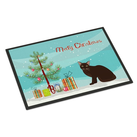Burmese #1 Cat Merry Christmas Door Mat