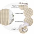 thumbnail image 3 of Cream Plaid Bathroom Shower Curtains with 12 Hooks Polyester Waterproof Shower Curtain for Stalls and Bathtubs Gingham Checked Minimalist Modern Decorative Bathroom Privacy Curtain 72x84 Inches, 3 of 9