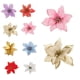 thumbnail image 2 of 5/10 piezas de flores artificiales con purpurina de 14 cm para decoración de árboles de Navidad, adornos navideños DIY, decoración para el hogar, bodas, fiestas de Navidad, 2 of 5