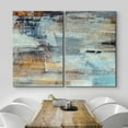 thumbnail image 3 of wall26 Canvas Print Wall Art Set Blue &amp; Yellow Grunge Color Field Abstract Patterns Digital Art Modern Art Chic Scenic Colorful Multicolor for Living Room, Bedroom, Office - 16"x24"x2 P, 3 of 5