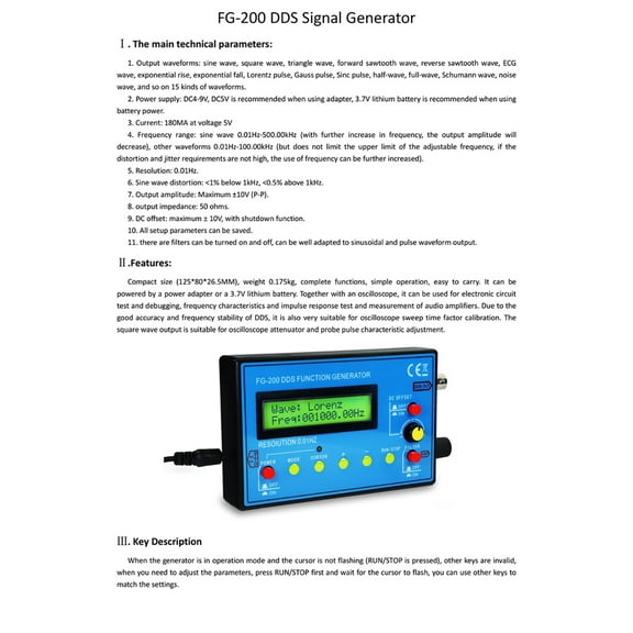 Generator,Cousopo 500khz Sine Sawtooth Functional Cousopo 500khz Functional Wide 200 0.01hz - 500khz 200 Cousopo 200 Sine Function Counter Sawtooth Wide 500khz Source Sine Cousopo Dds 200