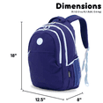 thumbnail image 7 of J World Boys and Girls Cornelia 18" Multi Compartment Laptop Backpack for School and Travel, Navy, 7 of 7