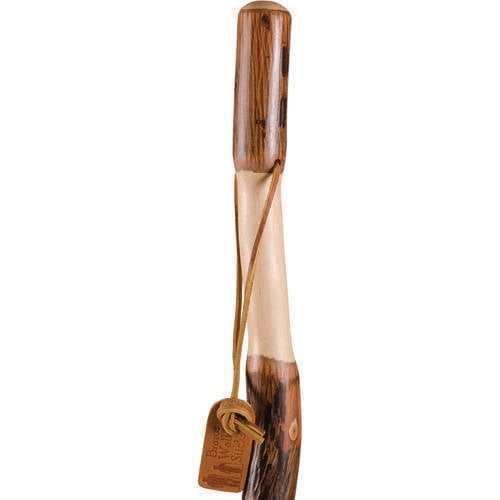 Brazos Rustic Wood Walking Stick, Twisted Hickory, Traditional Style Handle,  for Men & Women, 55 