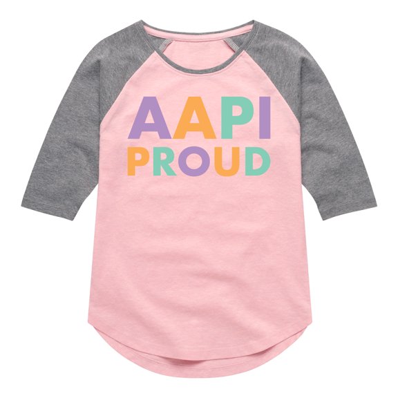 Instant Message - AAPI Proud - Toddler & Youth Girls Raglan Graphic T-Shirt