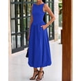 thumbnail image 4 of Vestido BTFBM para mujer 2025, casual, sin mangas, azul, 4 of 9
