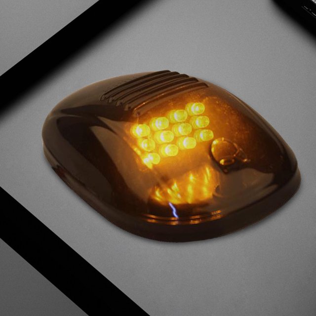 5pcs Marcador de techo de cabina Luz de funcionamiento IP68 Impermeable Amber 9 LED LED CATE CAJA LAMPUMADOR DE MARCADOR 12V/24V Para camiones SUV 4x4