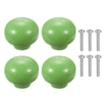 thumbnail image 1 of Uxcell 4 Piezas de Pomos de Gabinete de Cerámica, Pomo Redondo de Cerámica de 1.3 Pulgadas Tiradores de Cajón con Tornillos de Montaje Manijas Modernas para Muebles de Cocina Armario, Verde, 1 of 7