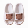 thumbnail image 3 of NIEWTR Boys Toddler Slides Slipper Unisex Child Boys Girls Slide Sandals Quick Dry Compfy Shower Slippers Beach Garden Shoes Open Toe Cloud Slides(A-White,13), 3 of 7