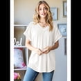 thumbnail image 4 of Blusa Informal de Verano para Mujer, de Corta, con Cuello en V, de Punto, Holgada, , Elegante. XL, 4 of 8