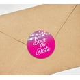 thumbnail image 3 of Darling Souvenir 45 Pcs Round String Lights Pink Save The Date Stickers DIY Envelope Seals-1.6 Inches, 3 of 4