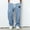 Blue, variant on Men's Waffle Knit Straight Leg Pants, Relaxed Fit Drawstring Casual Trousers, Breathable Soft Everyday Pants, Solid Color Loungewear, 10 Colors, Sizes S-XXXXL
