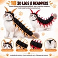 thumbnail image 6 of Funny Cat Centipede Costume Halloween Outfit,Plush Caterpillar Pet Costume with Adjustable 4 Point Fit,50 Inch Long Design for Cats of All Sizes, 6 of 6