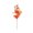 Orange, variant on Maple Leaf Pumpkin Flower Stems, 17.7in Fall Season Faux Floral Picking, Autumn Color Decorative Branches for Thanksgiving Home Decor Orange