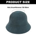 thumbnail image 2 of 56-58cm hat circumference female summer hat cute face-covering sunscreen fisherman hat simple knitted breathable bucket hatgreen, 2 of 5