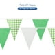 thumbnail image 4 of Banderín a Cuadros Verde y Blanco Uxcell, 36 PCS Banderas Triangulares para Decoración de Cumpleaños y Bodas al Aire Libre, 4 of 6