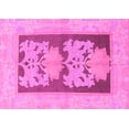 thumbnail image 1 of Ahgly Company Indoor Rectangle Abstract Pink Modern Area Rugs, 7' x 9', 1 of 4