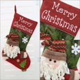 thumbnail image 2 of Calcetín navideño clásico de 18 ", medias grandes personalizadas, Papá Noel, muñeco de nieve, personaje navideño para decoraciones navideñas familiares para fiestas Adepaton FLD-3509, 2 of 6