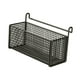 thumbnail image 3 of Cesta de almacenamiento de metal colgante para mesita de noche, práctico organizador que ahorra espacio. Negro, 3 of 4
