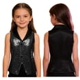 thumbnail image 6 of vastwit Kids Girls Sparkly Party Top Sequins Waistcoat Sleeveless V Neck Hip-Hop Jazz Dance Vest for Stage Performance Black 6, 6 of 6
