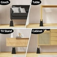 thumbnail image 2 of Adjustable Bed Risers 3, 5, 8 Inch，Heavy Duty Furniture Riser Set of 4 for Beds, Couch & Desk，Under Bed Storage & Dorm Room Essential， Black, 2 of 6