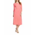 thumbnail image 2 of Lauren Ralph Lauren Robe Ajustée et Évasée en Jersey Extensible Froncé Rose Taille g 180 $, 2 of 9