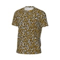 thumbnail image 6 of Wukai Leopard Print Men's Short-Sleeved Mesh T-Shirt,Quick-Dry Short Sleeve Workout T-Shirt-Small, 6 of 8